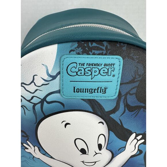 Loungefly Casper The Friendly Ghost Pumpkin Costume Mini Backpack Dark Forest - Picture 5 of 16